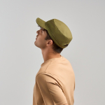 Boné tipo militar de algodão com viseira e fecho de velcro 280 g/m2