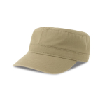 Boné militar com borda semicurva de algodão ecológico 280 g/m2 cor caqui