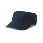 Boné militar com borda semicurva de algodão ecológico 280 g/m2 cor azul-marinho