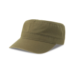 Boné militar com borda semicurva de algodão ecológico 280 g/m2 cor verde oliva
