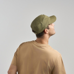 Boné militar com borda semicurva de algodão ecológico 280 g/m2
