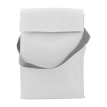Saco térmico de poliéster com fecho superior de velcro cor branco primeira vista