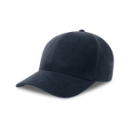 Boné de poliéster reciclado aveludado de 6 painéis 135 g/m2 cor azul-marinho