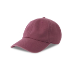 Boné efeito lavado tipo vintage de algodão reciclado 260 g/m2 cor bordeaux