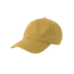 Boné efeito lavado tipo vintage de algodão reciclado 260 g/m2 cor mostarda