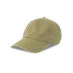 Boné efeito lavado tipo vintage de algodão reciclado 260 g/m2 cor caqui