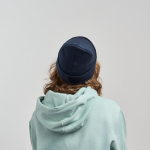 Gorro de poliéster reciclado de camada dupla e patch personalizado