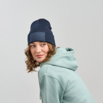 Gorro de poliéster reciclado de camada dupla e patch personalizado