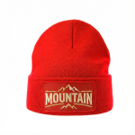 Gorro de poliéster reciclado de camada dupla e patch personalizado