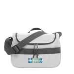 Saco térmico de poliéster com pega de transporte ajustável cor branco vista principal