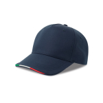 Boné de basebol de poliéster reciclado com pala italiana 220 g/m2 cor azul-marinho