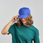 Boné de basebol de poliéster reciclado com pala italiana 220 g/m2