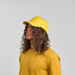Boné de basebol de poliéster reciclado de 5 painéis 220 g/m2