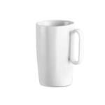 Caneca de cerâmica ideal para café ou chá com asa incorporada 330 ml cor branco