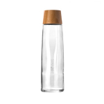 Garrafa de vidro sustentável premium com tampa de bambu 750 ml