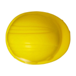 Antisstress em PU em forma de capacete de construtor cor amarelo primeira vista