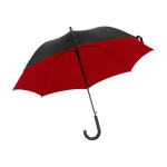 Guarda-chuva de 8 painéis de cor preta com interior colorido Ø103 cor vermelho primeira vista