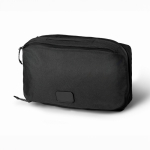 Nécessaire com 2 bolsos feito de plástico oceânico reciclado 96 g/m2 cor preto