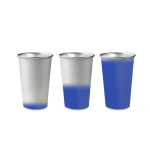 Copo de alumínio reciclado que muda de cor com líquido frio 450 ml cor azul real