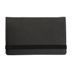 Porta-notas de cartão com fecho elástico e bolso para cartões cor preto segunda vista
