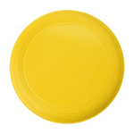 Frisbee personalizado com logo serigrafado para eventos Santa Mónica cor amarelo primeira vista