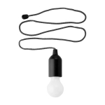 Lâmpada LED personalizável colorida com cordão elegante a condizer cor preto primeira vista