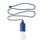 Lâmpada LED personalizável colorida com cordão elegante a condizer cor azul primeira vista