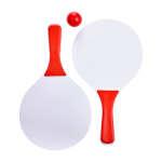 Conjunto publicitário de raquetes com bola Set Ténis de Praia Strand cor vermelho primeira vista