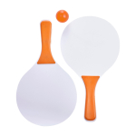 Conjunto publicitário de raquetes com bola Set Ténis de Praia Strand cor cor-de-laranja primeira vista