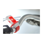Luz LED para bicicleta com correia de silicone para fixação cor vermelho quarta vista