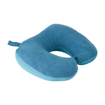 Almofada ideal para viajar 2 em 1 com esferas de espuma de polietileno cor azul-claro quarta vista