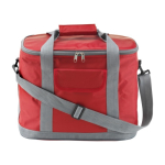 Saco térmico de nylon com tiracolo amovível e bolso frontal cor vermelho primeira vista
