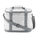 Saco térmico de nylon com tiracolo amovível e bolso frontal cor branco primeira vista