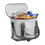 Saco térmico de nylon com tiracolo amovível e bolso frontal cor branco segunda vista