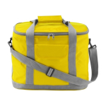 Saco térmico de nylon com tiracolo amovível e bolso frontal cor amarelo primeira vista