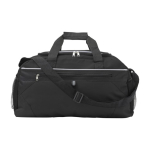 Saco de desporto ou viagem de poliéster com bolso frontal e superior cor preto primeira vista