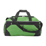 Saco de desporto ou viagem de poliéster com bolso frontal e superior cor verde primeira vista