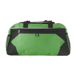 Saco de desporto ou viagem de poliéster com bolso frontal e superior cor verde segunda vista