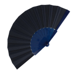 Leque de poliéster colorido com cabo de plástico personalizável cor azul-escuro segunda vista