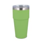 Copo térmico com interior de cerâmica e tampa transparente 500 ml cor verde-lima