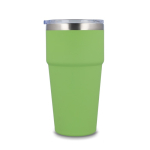 Copo térmico com interior de cerâmica e tampa transparente 500 ml cor verde-lima quinta vista