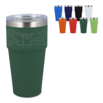 Copo térmico com interior de cerâmica e tampa transparente 500 ml