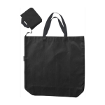 Saco de compras de tecido Oxford com estojo a condizer para o dobrar cor preto terceira vista