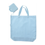 Saco de compras de tecido Oxford com estojo a condizer para o dobrar cor azul-claro segunda vista
