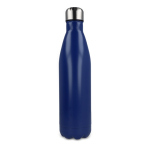 Garrafa de aço inoxidável reciclado com tampa prateada 750 ml cor azul-escuro
