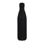 Garrafa de aço inoxidável reciclado com acabamento aveludado 750 ml cor preto