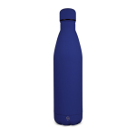 Garrafa de aço inoxidável reciclado com acabamento aveludado 750 ml cor azul-escuro