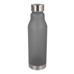 Garrafa reutilizável em RPET anti-fugas com acabamento frosted 600 ml cor preto