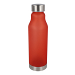 Garrafa reutilizável em RPET anti-fugas com acabamento frosted 600 ml cor vermelho terceira vista