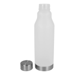 Garrafa reutilizável em RPET anti-fugas com acabamento frosted 600 ml cor branco terceira vista